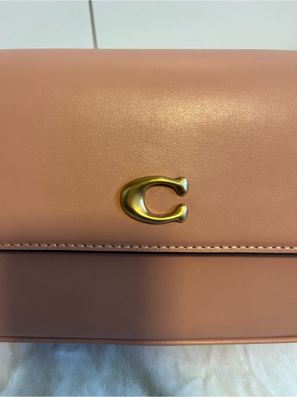 Coach Brook Flap Chain Bag 
Peach/Brass - Picture 8 of 12